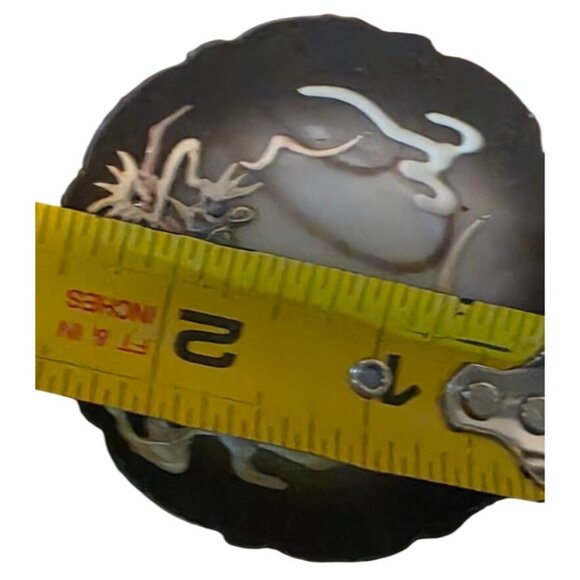 DRAGON Ware Black Moriage Tea Cup and Saucer Japan Demitasse Set Embossed Design - Picture 15 of 16